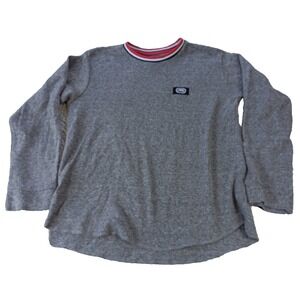 Ecko Unltd Thermal T Shirt Mens Med Heather Gray Waffle Knit Long‎ Sleeve Rhino